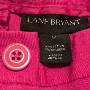 Lane Bryant,Cropped jeans,Size 16, Magenta Jeans,4 pockets, has stretch